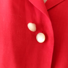 Load image into Gallery viewer, 1950s - Gorgeous Red Rayon Blouse - W31.5 (80cm)
