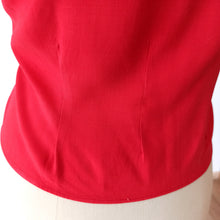 Load image into Gallery viewer, 1950s - Gorgeous Red Rayon Blouse - W31.5 (80cm)
