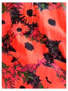 1950s - Stunning Floral Cotton Dress - W27 (68cm)