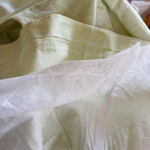 1950s 1960s - Adorable Light Lime Linen Dress - W26 (66cm)