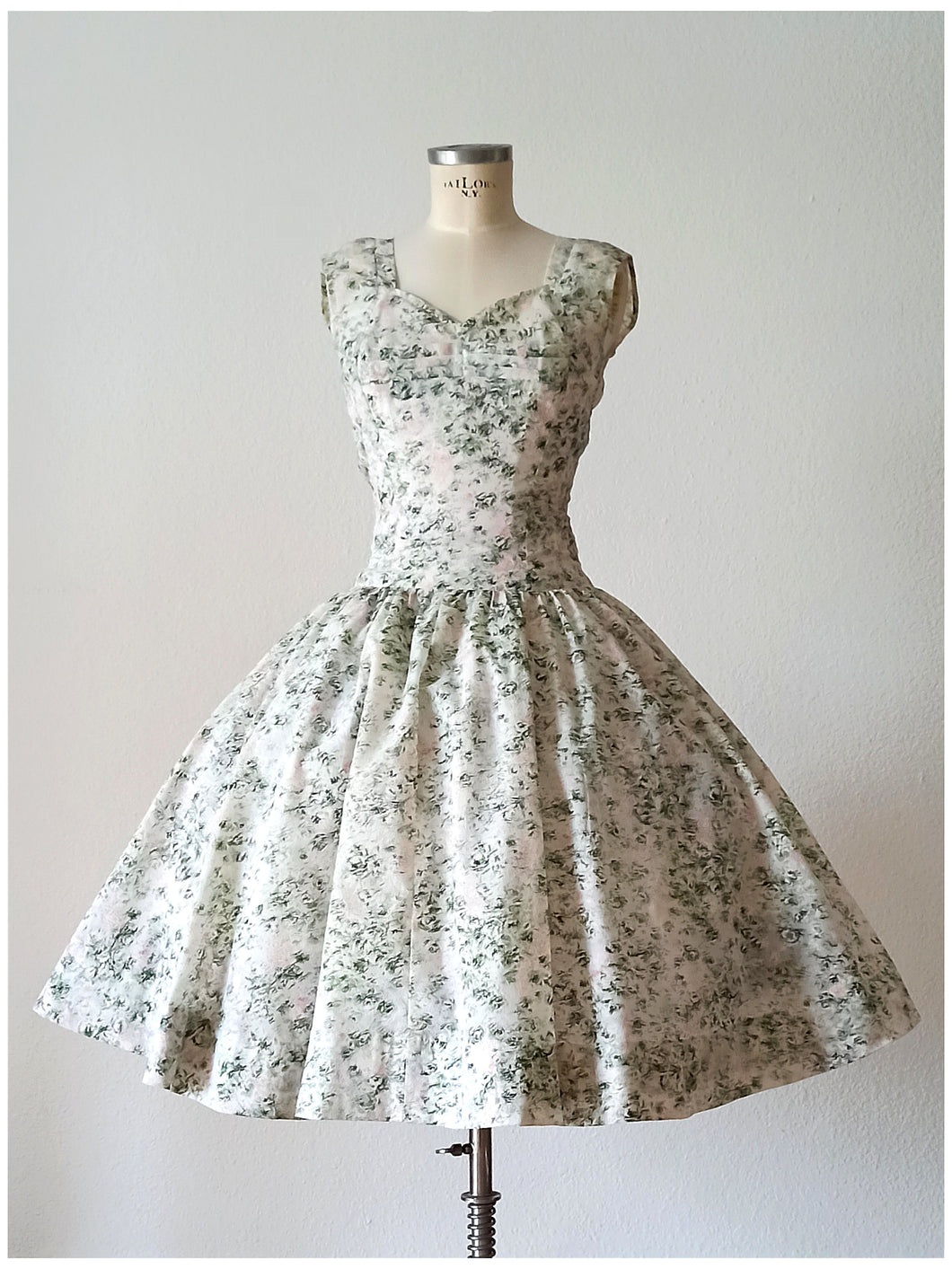 1950s - Dreamy Abstract Floral Dress - W27 (68cm)