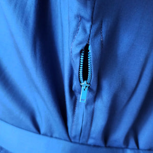 1950s 1960s - French DEADSTOCK - Gorgeous Blue Cotton Dress - W31.5 (80cm)