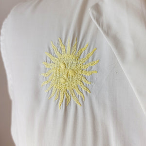 1950s - Fabulous Novelty Embroidery Sunglasses Blouse - W38 (96cm)