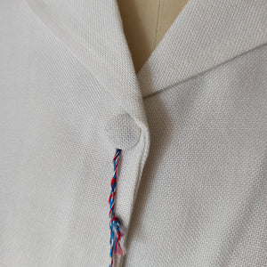 1950s 1960s - ISIDORE ANDRE, France - Deadstock Seahorse Blouse - Sz 40