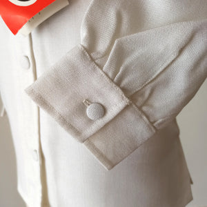 1950s 1960s - ISIDORE ANDRE, France - Deadstock Seahorse Blouse - Sz 40