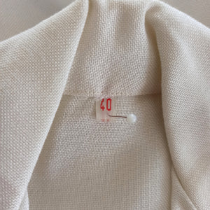 1950s 1960s - ISIDORE ANDRE, France - Deadstock Seahorse Blouse - Sz 40