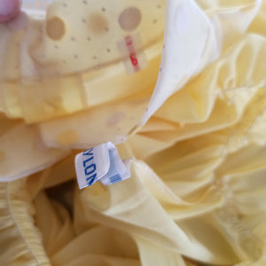 1950s - French Deadstock - Fabulous Yellow Nylon Blouse - Sz 46