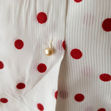 Load image into Gallery viewer, 1950s - M. GUIRAUD, France - Deadstock Dotted Nylon Blouse - Sz 43
