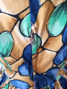 1950s 1960s - Spectacular Roseprint Cotton Dress - W26 (66cm)