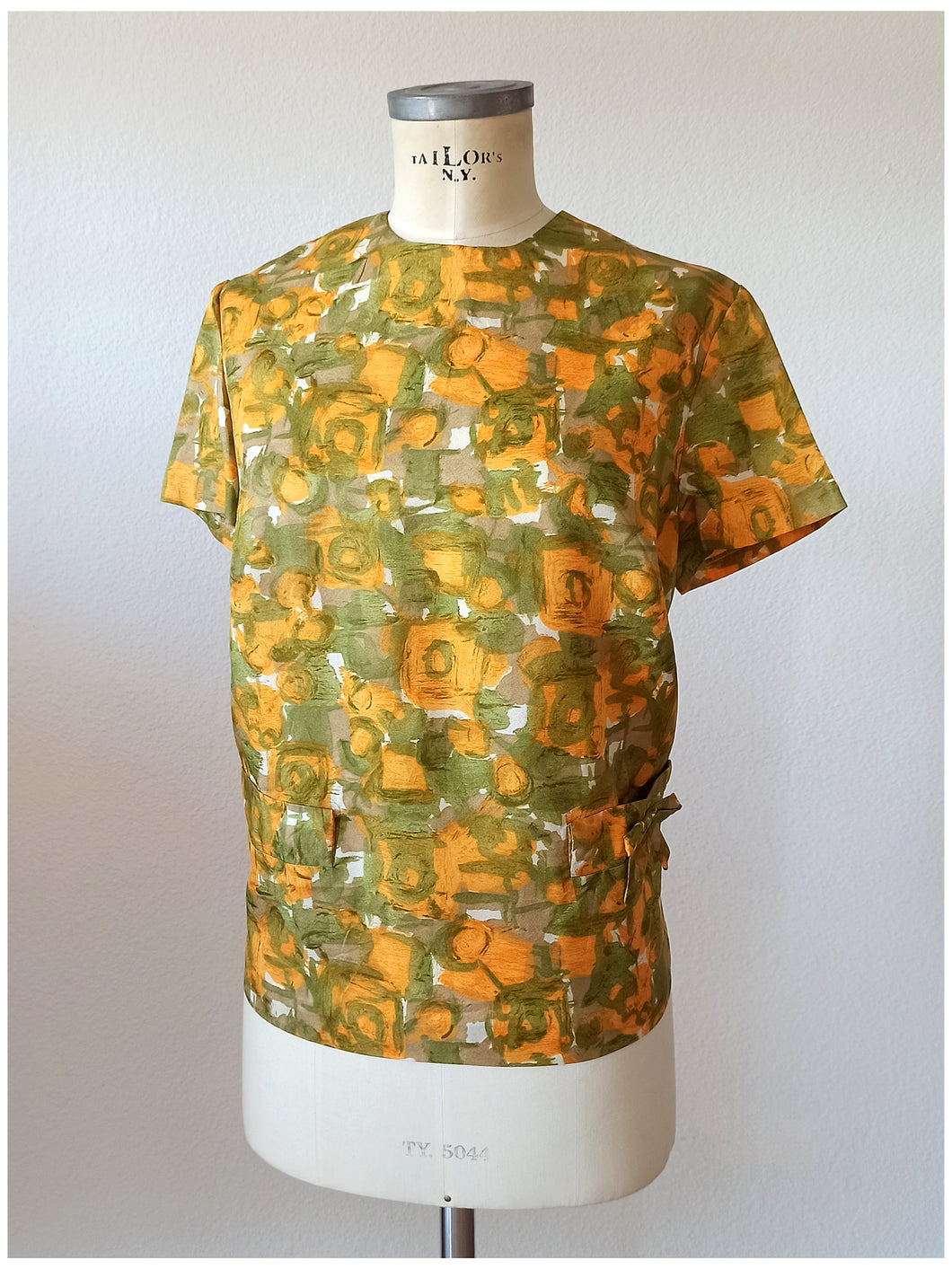 1960s - Beautiful Abstract Blouse