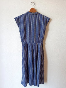 1940s - Adorable Dotted Dress  - W24.5 (62cm)