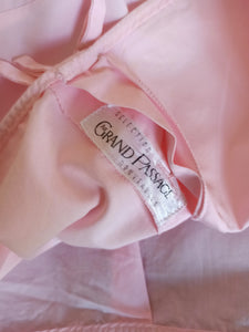 1960s - GRAND PASSAGE, France - Pink Cotton Blouse - Sz 44