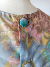 Load image into Gallery viewer, 1960s - Sweet Colors Satin Floral Top
