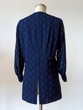 Cargar imagen en el visor de la galería, 1960s - Gorgeous Blue Cotton Dress
