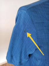 Load image into Gallery viewer, 1950s 1960s - Blue Rayon Ascot Blouse
