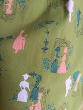 Laden Sie das Bild in den Galerie-Viewer, 1950s - Dreamy Romantic Novelty Cotton Dress - W26 (66cm)
