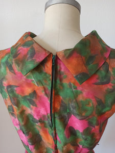 1960s - DEADSTOCK - Stunning Abstract Floral Dress - W29" (74cm)