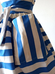 1950s - Iconic Spaghetti Straps Pockets Cotton Dress - W26 (66cm)