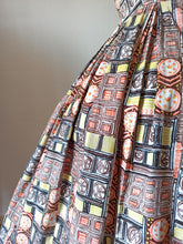 Cargar imagen en el visor de la galería, 1950s 1960s - Gorgeous Abstract Cotton Dress - W30 (76cm)
