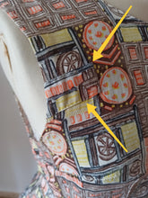 Cargar imagen en el visor de la galería, 1950s 1960s - Gorgeous Abstract Cotton Dress - W30 (76cm)
