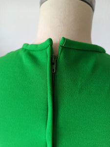 1960s - Fabulous Green Floral Dress - W31 (80cm)