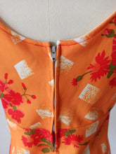 Cargar imagen en el visor de la galería, 1960s - Orange Dress - W32 (82cm)
