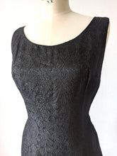 Load image into Gallery viewer, 1960s - Superb Black Rayon Cocktail Dress - W32 (82cm)
