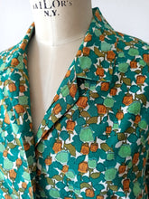 Cargar imagen en el visor de la galería, 1950s 1960s - Roseprint Cotton Blosue - Sz 48
