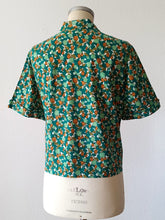 Cargar imagen en el visor de la galería, 1950s 1960s - Roseprint Cotton Blosue - Sz 48
