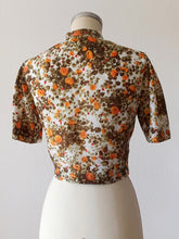 Cargar imagen en el visor de la galería, 1950s 1960s - Floral Satin Bolero - W34 (86cm)
