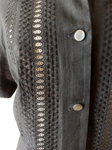 1950s 1960s - SWISS QUALITY - Cotton Blouse - Sz 48