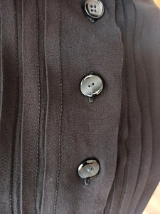 1950s 1960s - Black Crepe Blouse