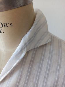 1950s - Striped Cotton Blouse - W29 (74cm)