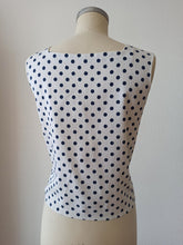 Cargar imagen en el visor de la galería, 1950s 1960s - Dotted Cotton Top - Sz 44
