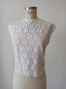 1960s - SWISS QUALITE - Cotton Blouse  - Sz44