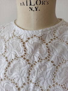 1960s - SWISS QUALITE - Cotton Blouse  - Sz44