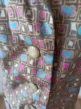 Cargar imagen en el visor de la galería, 1960s - Abstract Satin Dress - W39 (100cm)

