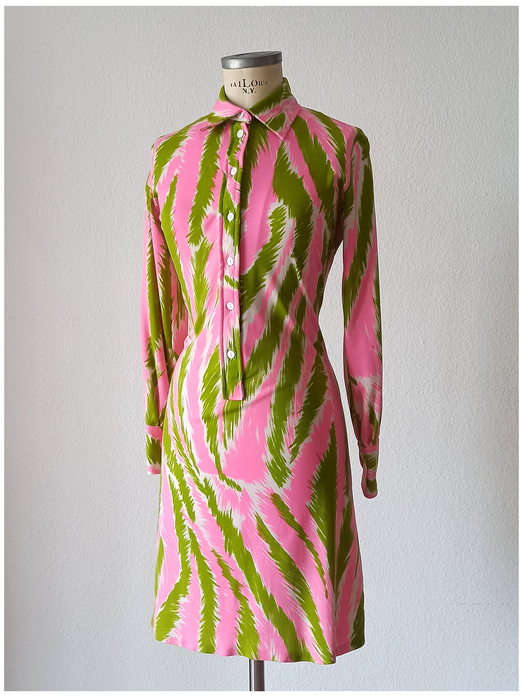 1960s - Acid Colors Print Dress