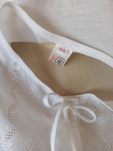 1960s - TREVIRA, Germany - White Blouse - Sz 44
