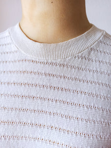 1950s - White Knit Jumper - XS/S