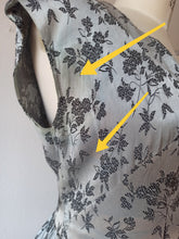 Load image into Gallery viewer, 1950s - Stunning Silver Satin Rayon Bolero Dress - W32 (82cm)
