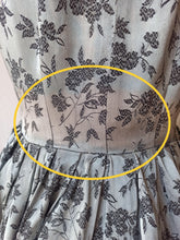 Load image into Gallery viewer, 1950s - Stunning Silver Satin Rayon Bolero Dress - W32 (82cm)
