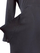 Load image into Gallery viewer, 1940s - Stunning Black Silk Crepe Dress - W29 (74cm)
