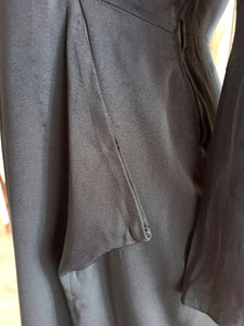 1940s - Stunning Black Silk Crepe Dress - W29 (74cm)