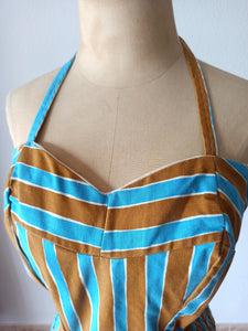 1950s - FLORINE, France - Cotton Swimsuit - Sz 44