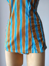 Cargar imagen en el visor de la galería, 1950s - FLORINE, France - Cotton Swimsuit - Sz 44
