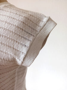 1950s - White Knit Jumper - XS/S