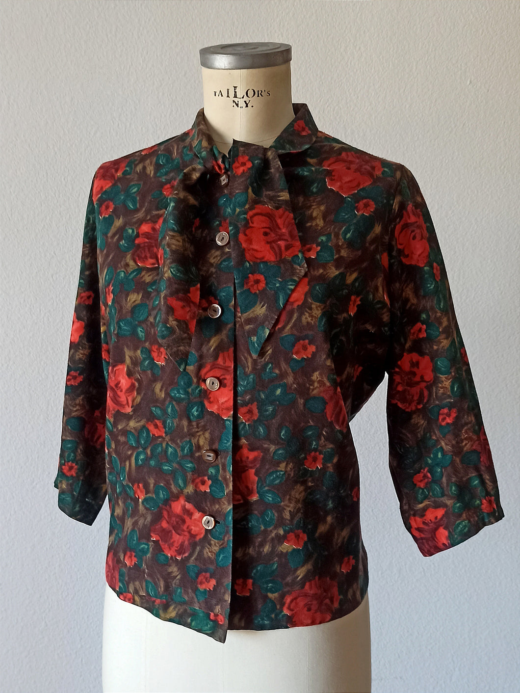 1960s - Floral Blouse