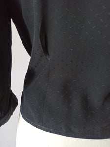 1940s 1950s - Black Rayon Blouse - Sz 46