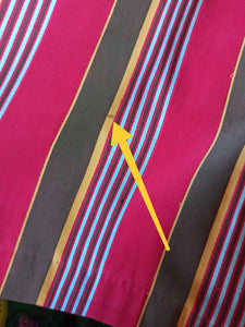 1960s - Striped Cotton Dress - W30 (78cm)